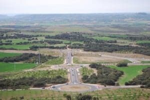PLACES Somontano se instalará junto a la salida de la autovía de El Pueyo. Foto JLP.