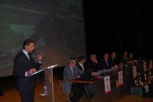 Javier Betorz, durante la gala del tomate rosa. Foto R.S.
