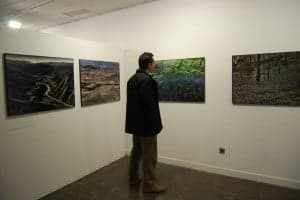 Un visitante contempla la exposición. Foto JLP.