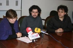 Elisa Sanjuán y los hermanos Moreno Gistaín. Foto S.E.