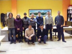 Equipo que elaboró la valija virtual de la UNED de Barbastro. Foto S.E.