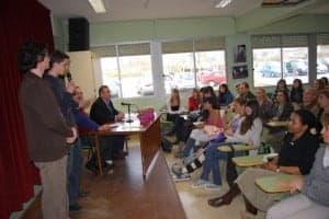 Presentación del Comenius en el IES Martínez Vargas. JLP.