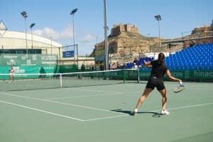 Partido entre la española Sandra Soler y la italiana Corinna Dentoni. JLP.