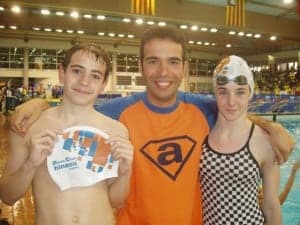 Katia Hidago junto con Jesús Guerrero y Andrés Tomás.