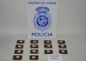 Hachís incautado.