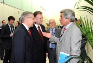 Iglesias junto a Blanco y Morlán. 