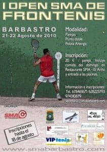 Cartel frontenis.