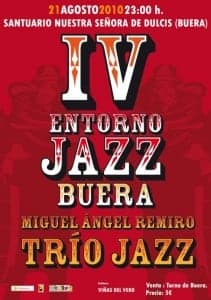 Cartel del concierto de jazz en Buera.