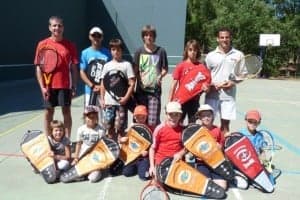 Participantes del taller de frontenis. 
