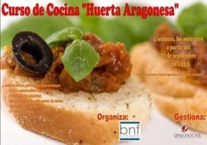 Cartel del curso de cocina. 