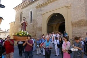 Salida de la procesión de San Mateo. 