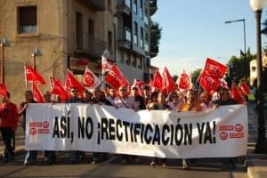Manifestación por las calles de Monzón. JLP.