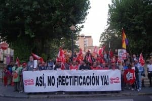 Concentración en Barbastro. JLP.