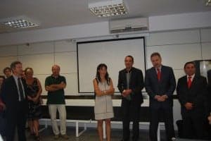 Las autoridades en la inauguración de la SAC. JLP.