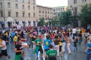 Al final hubo codetazo peñista el sábado. JLP.