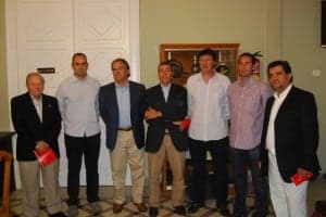 Responsables de la Federación, Ayuntamiento y U.D. Barbastro. JLP.
