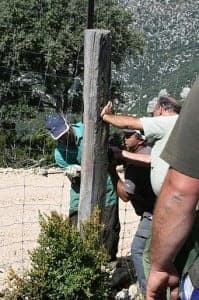 Trabajos para retirar la valla. 