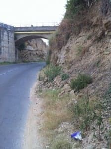 Desprendimiento de la ladera del Puente de las Capuchinas.