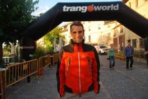 Toño Llorente en la línea de salida del Ultra Trail Guara Somontano. JLP.