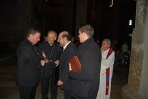 Martínez Campos y Milián a su llegada a la catedral. JLP.