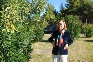 Luisa Fernanda Rudi en la presa de El Grado. JLP.