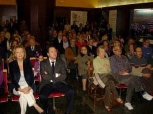 Solana junto a Rudi en su presentación en Barbastro. JLP.
