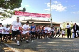 Fermín Cacho en la marcha a Torreciudad. 