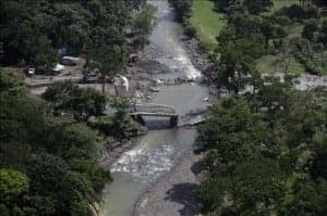 Recientes lluvias en Guatemala, que han provocado fuertes inundaciones.