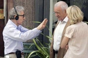 Una imagen del rodaje dirigido por Woody Allen.