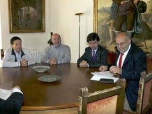 Visita al alcalde de Huesca.