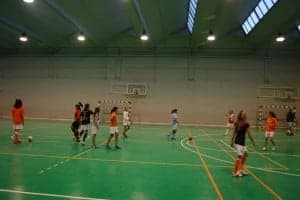 Entrenamiento del equipo de fútbol sala. JLP.