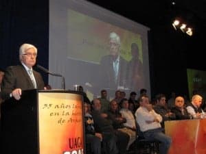 Arguilé en la clausura del congreso. 
