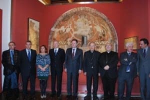 Autoridades civiles y eclesiásticas en la inauguración del museo. JLP.