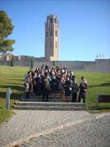 Foto de grupo en la capital del Segre.