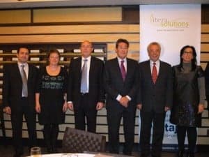 Presidentes de las asociaciones con Aliaga. 