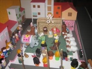 El Belén recrea la plaza de España. 