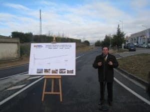 Alfonso Vicente en la inauguración del tramo. 