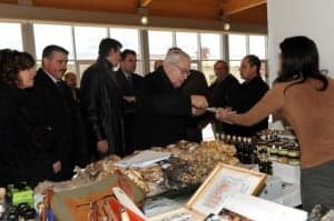 Biel en la muestra de trufas. 