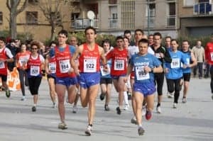 Los abletas absolutos del Hinaco Monzón en el Cross del Turrón.