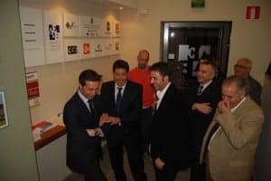 Aliaga con los empresarios del Somontano. JLP.