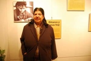 Adelina Jiménez, en la exposición de Monzón. JLP.