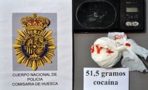 Cocaína incautada. 