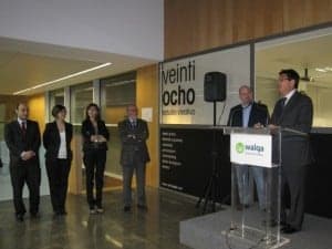 Aliaga en la inauguración de la nueva empresa. 