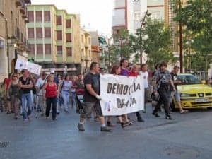 Manifestación en Monzón. 