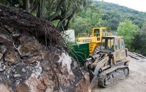 Máquinas trabajando en La Carrodilla.