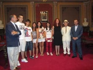 Cosculluela y Sánchez con los ganadores. JLP.