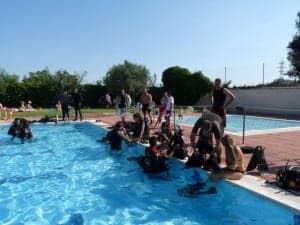 Práctica de buceo en El Grado. Carmen Guardia.