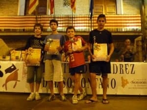 Podium alevín. 