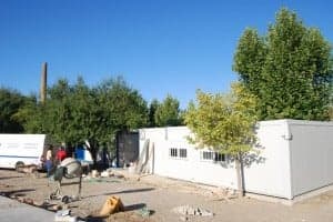 Obras en los barracones del Aragón. JLP.