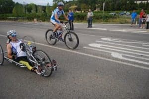Diego en la carrera del Medio Maratón Ruta Vino Somontano. José Luis Pano.